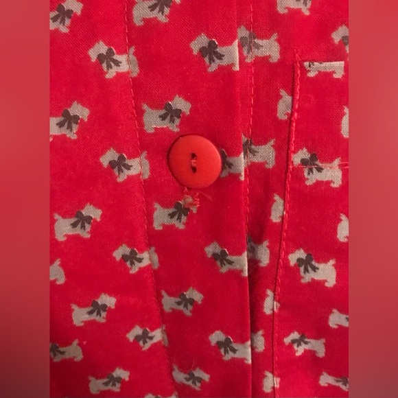 Vintage 90’s Steel Wool Scotty Dog with Bow 3/4 Wide Sleeve Size 6 - Picture 4 of 10